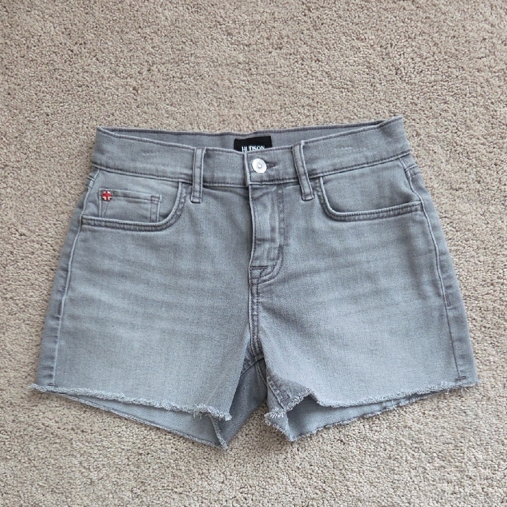 Hudson Jeans Women's Light Gray Jean Shorts